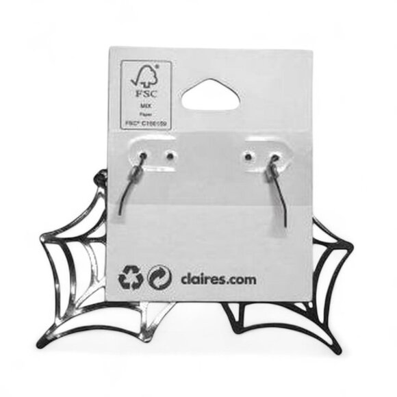 Claire’s Spiderweb Earrings - Picture 2 of 2
